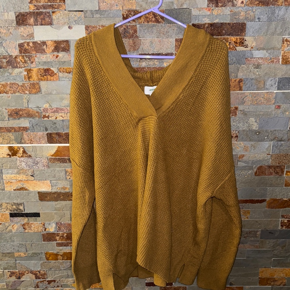 Aerie Golden V-Neck Sweater